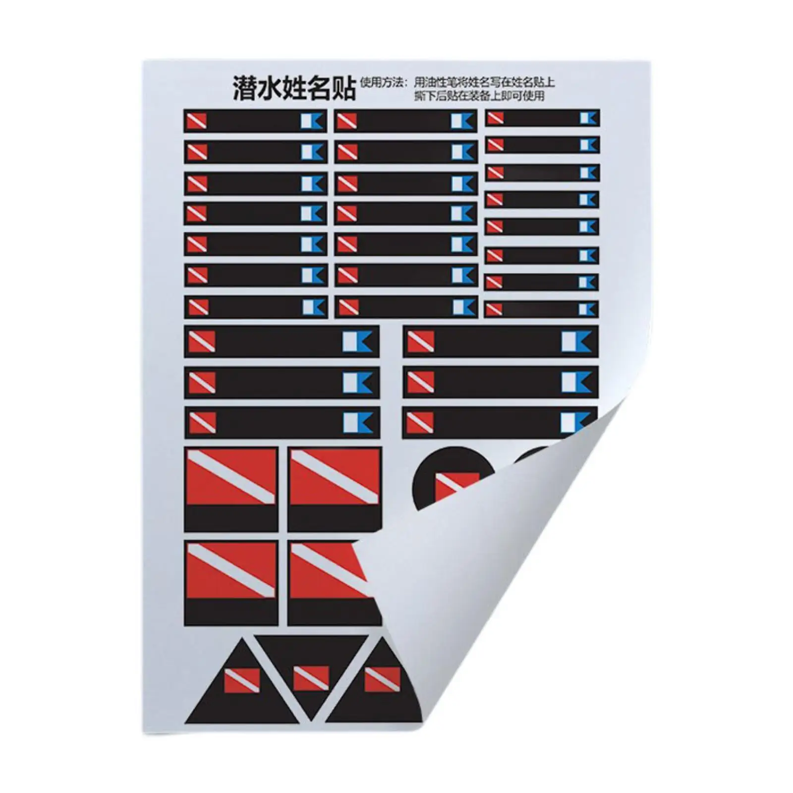 Scuba Diving Name Stickers Classification Tag Labels for Kayak Photography