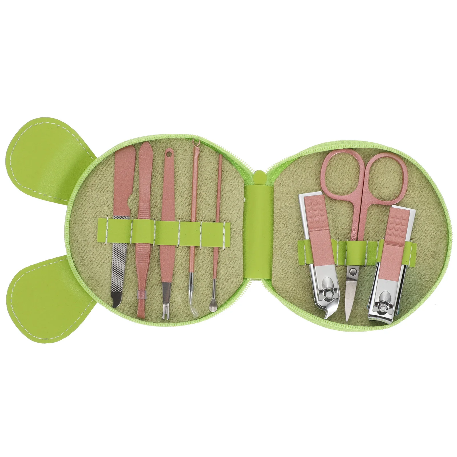1세트 내구성 있는 네일 케어 키트 여행용 페디큐어 도구 스테인리스 휴대용 매니큐어 세트 안전한 디자인 각질 제거기