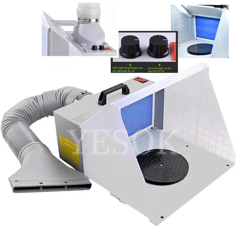 Airbrush Spray Booth for Hobby Modeling Airbrush Paint Booth Box Exhaust Fan Filter Airbrushing Art Craft  Hobby DIY