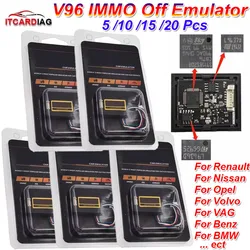 5/10/15/20 szt. Uniwersalny emulator V96 IMMO emulador (K-LINE/CANBUS CARS) Samochodowe narzędzie diagnostyczne OBD2 do wielu samochodów ESL/ELV/poduszka powietrzna