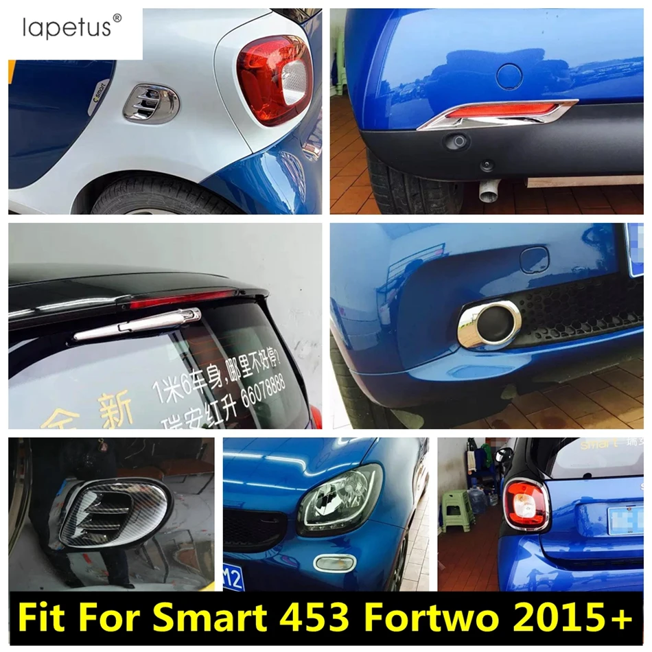 Front Rear Head Fog Lamp Light /Window Wiper / Side Body Air Fender Cover Trim For Smart 453 Fortwo 2015-2020 Chrome Accessories