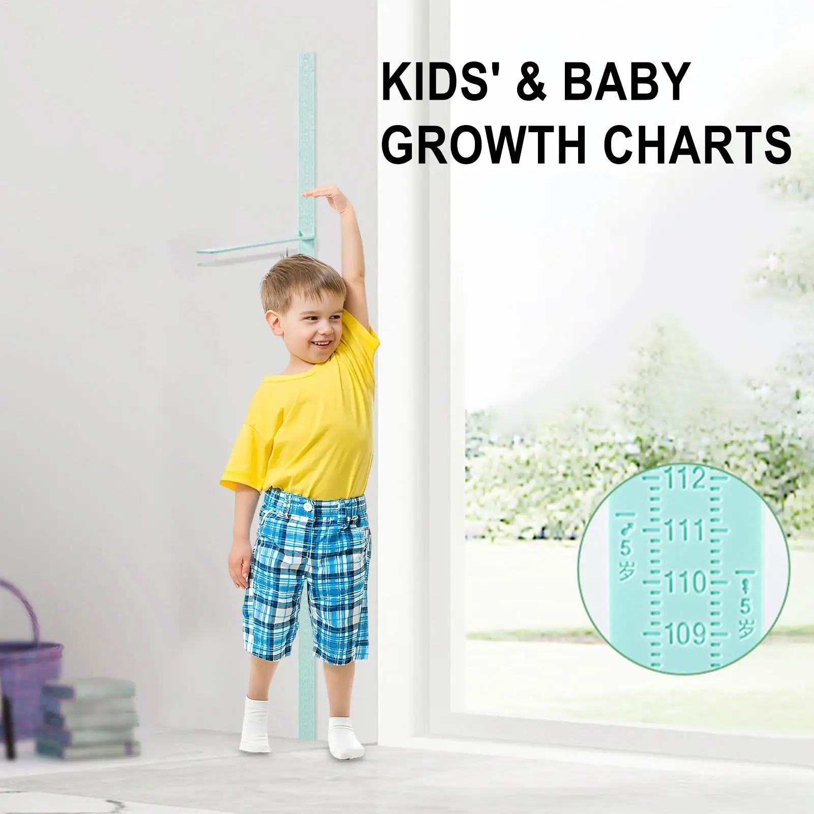 Children Growth Height Chart Measuring Ruler Kid To Grow Home Wall Stickers Growing Measurement Tool Wall Hanging Height Calipe
