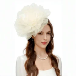 Premium Retro Hair Accessories Elastic Mesh Fascinators Multicolour Feather Headdress Flower Headpieces Bride Headband With Clip