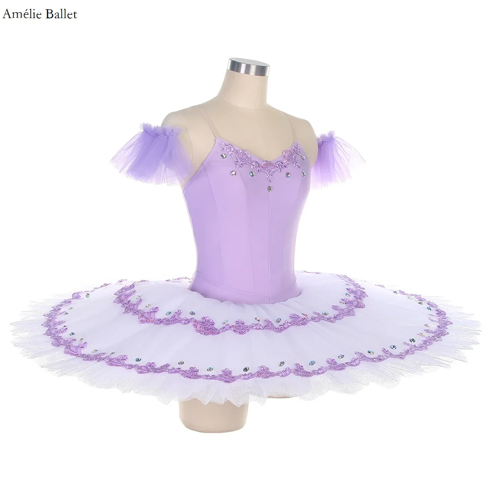 BLL409 GDC Lilla Tutu di danza classica pre-professionale Danza solista Pancake Tutù Abiti da ballerina Abbigliamento da ballo per ragazze e donne