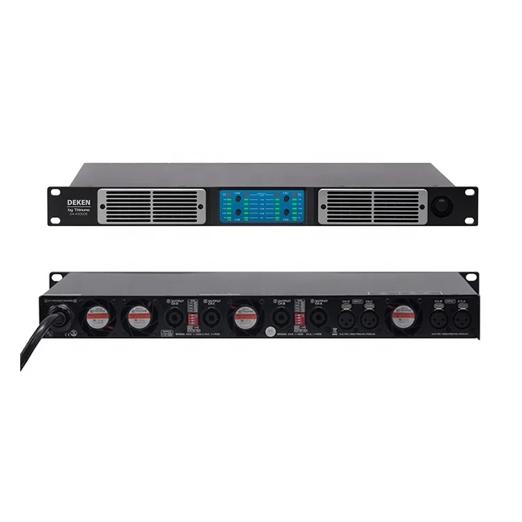 

DEKEN DA-41000E Class D Power Amplifier 4 Channels 1000W 1u High Performance Professional Audio Digital Power Amplifier