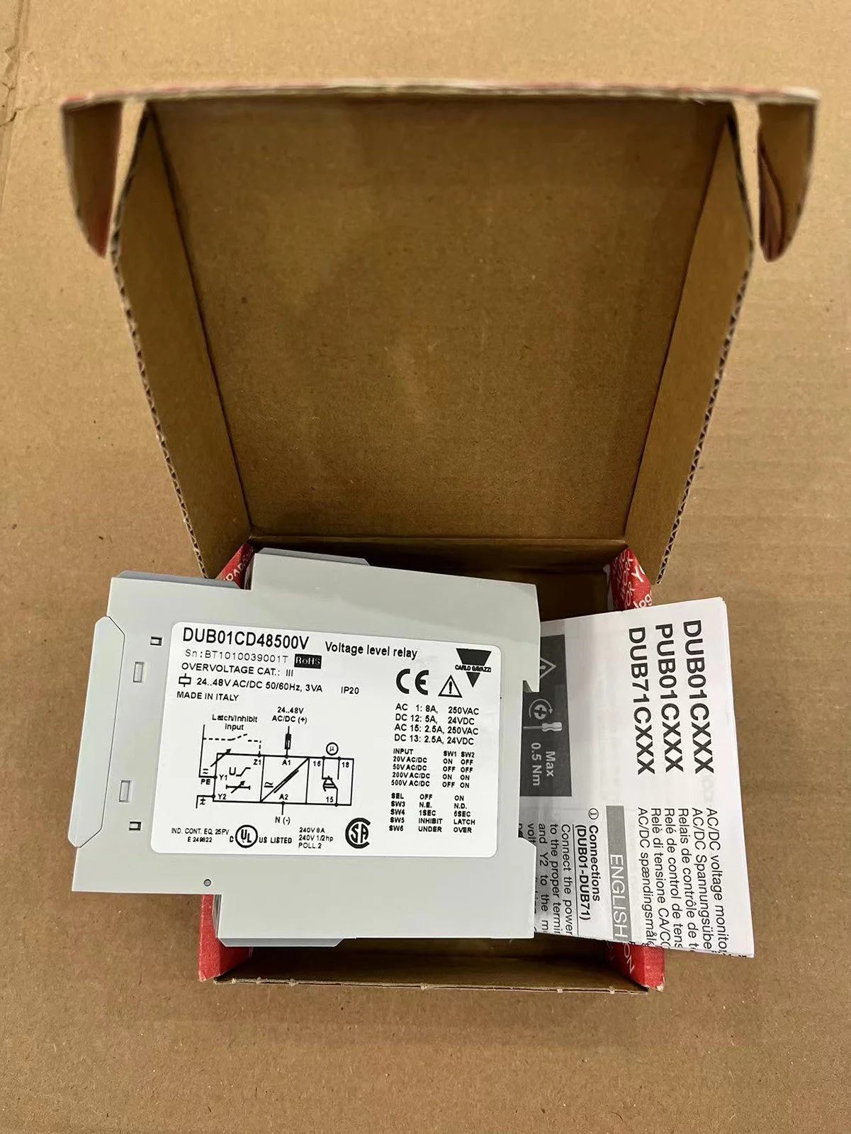 Реле защиты от перенапряжения и пониженного напряжения SwissGear DUB01CD48500V, высококачественное электрическое защитное реле