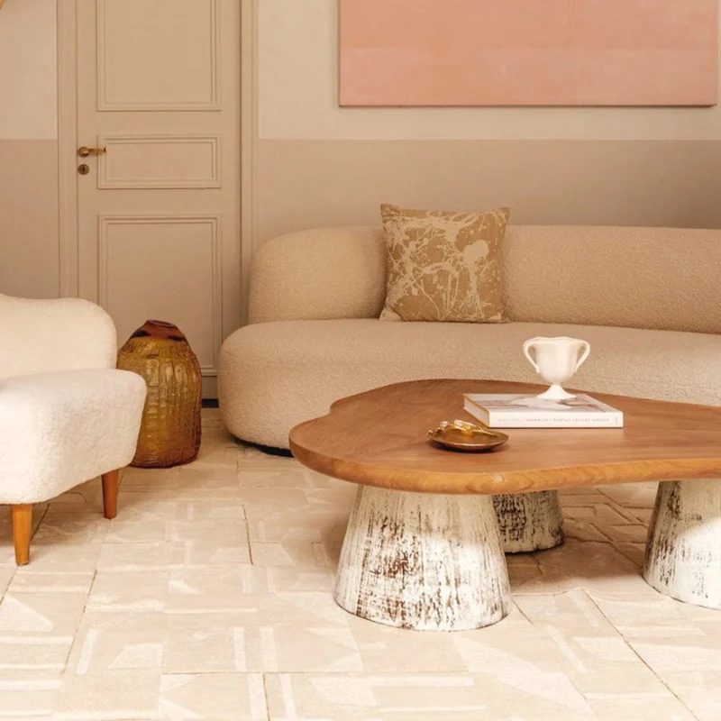 

Designer Aesthetic Coffee Table Nordic Wood Modern Decoration Coffee Table Living Room Unique Mesa Auxiliar Postmodern Furniture
