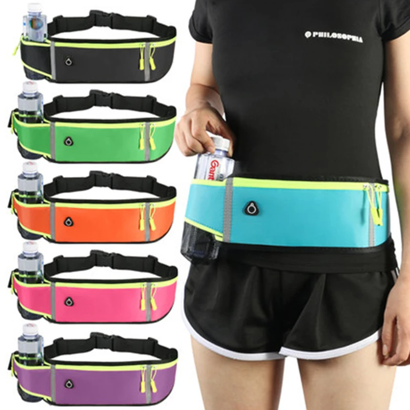 Riñonera deportiva para correr, bolsa para teléfono móvil, equipo portátil multifuncional para exteriores para hombres y mujeres, Mini bolso pequeño con cinturón