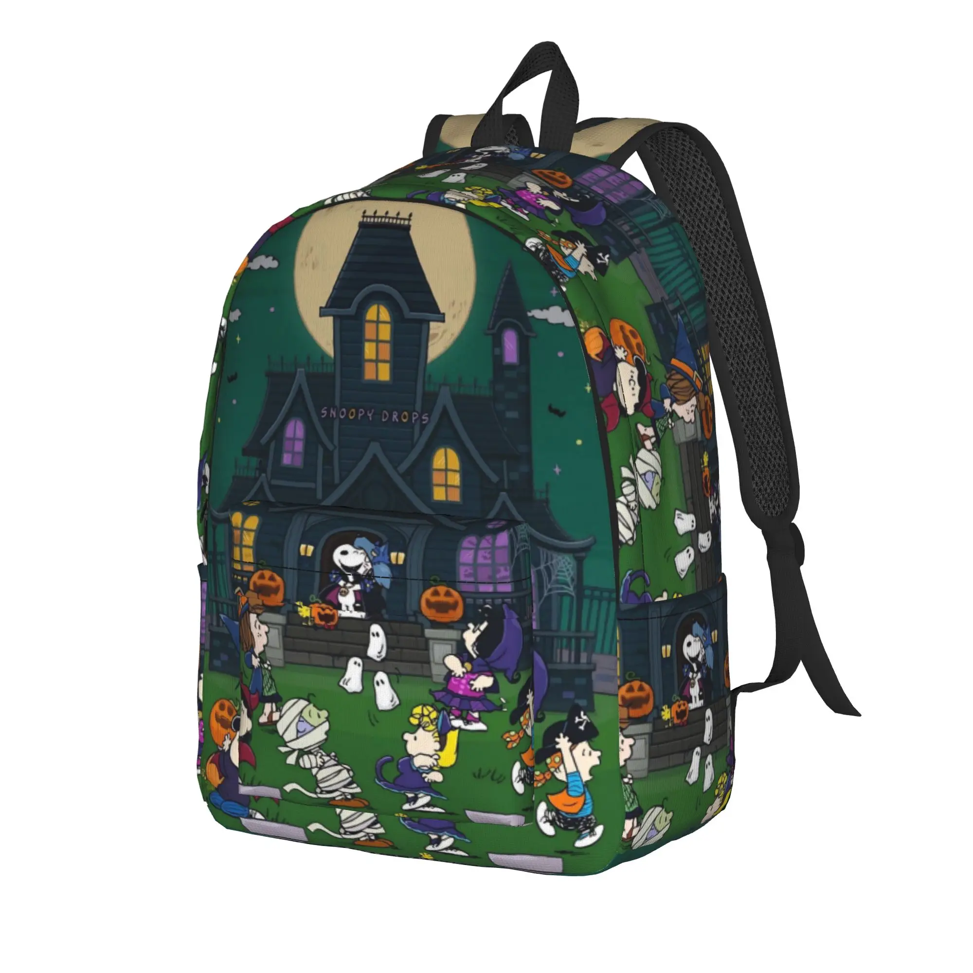 Snoopys Halloween Fashion Backpack Sports Student Work  Daypack for Men Women College Shoulder Bag