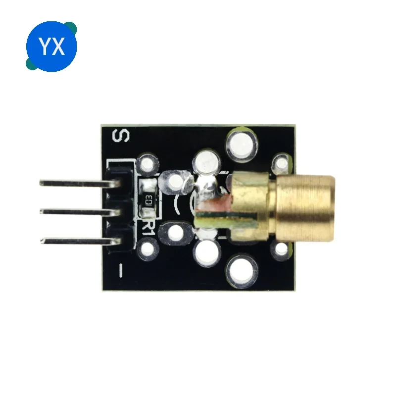 5PCS 3v-5v 650nm Laser Sensor Module 6mm 5MW Arduino Red Laser Spot Diode Copper Head Level Meter Ground Wire Meter