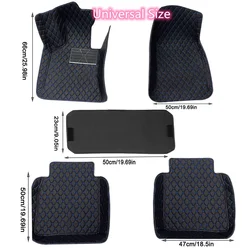 5PCS Universal Car Floor Mats Waterproof Rugs Automotive interior Car Mats Full Set Left hand driving