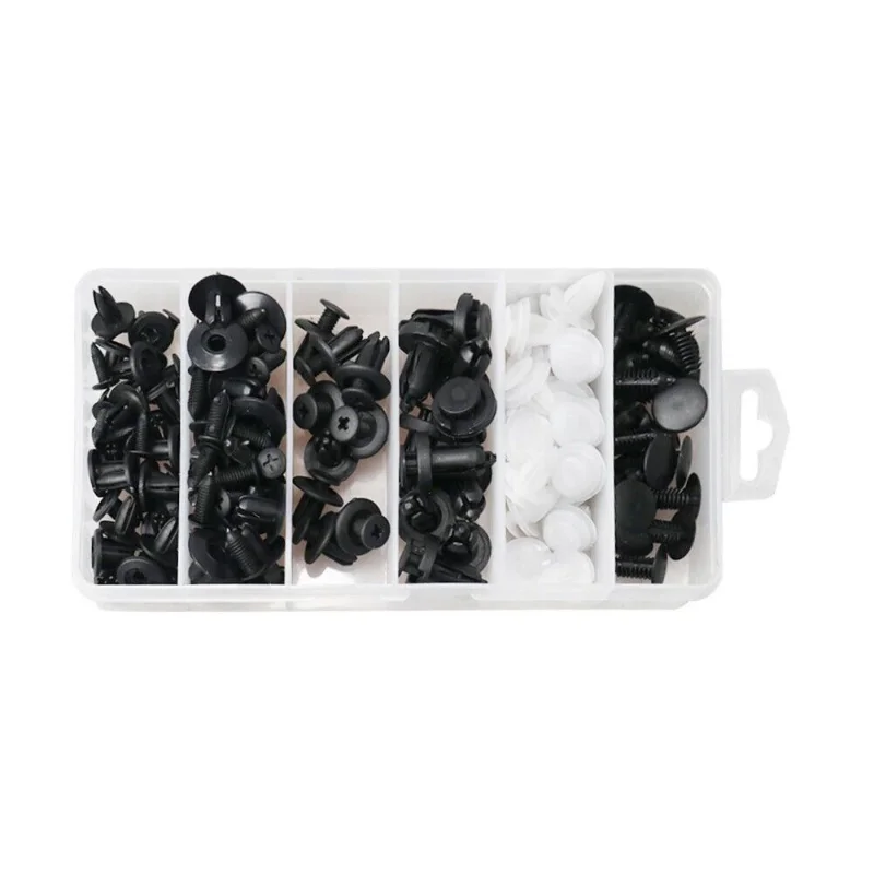 100Pcs Mixed Auto Fastener Clip Car Trim Clips Rivet Door Panel Retainer Fastener Mud Flaps Push Set Car Accessories