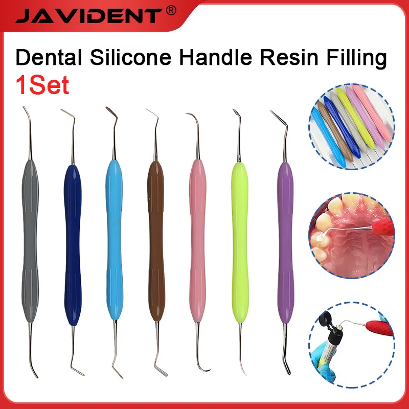 

Набор для эстетического пломбирования зубов из полимерной смолы, силиконовые ручки, медицинские реставрационные инструменты и материалы, стоматологические скребки