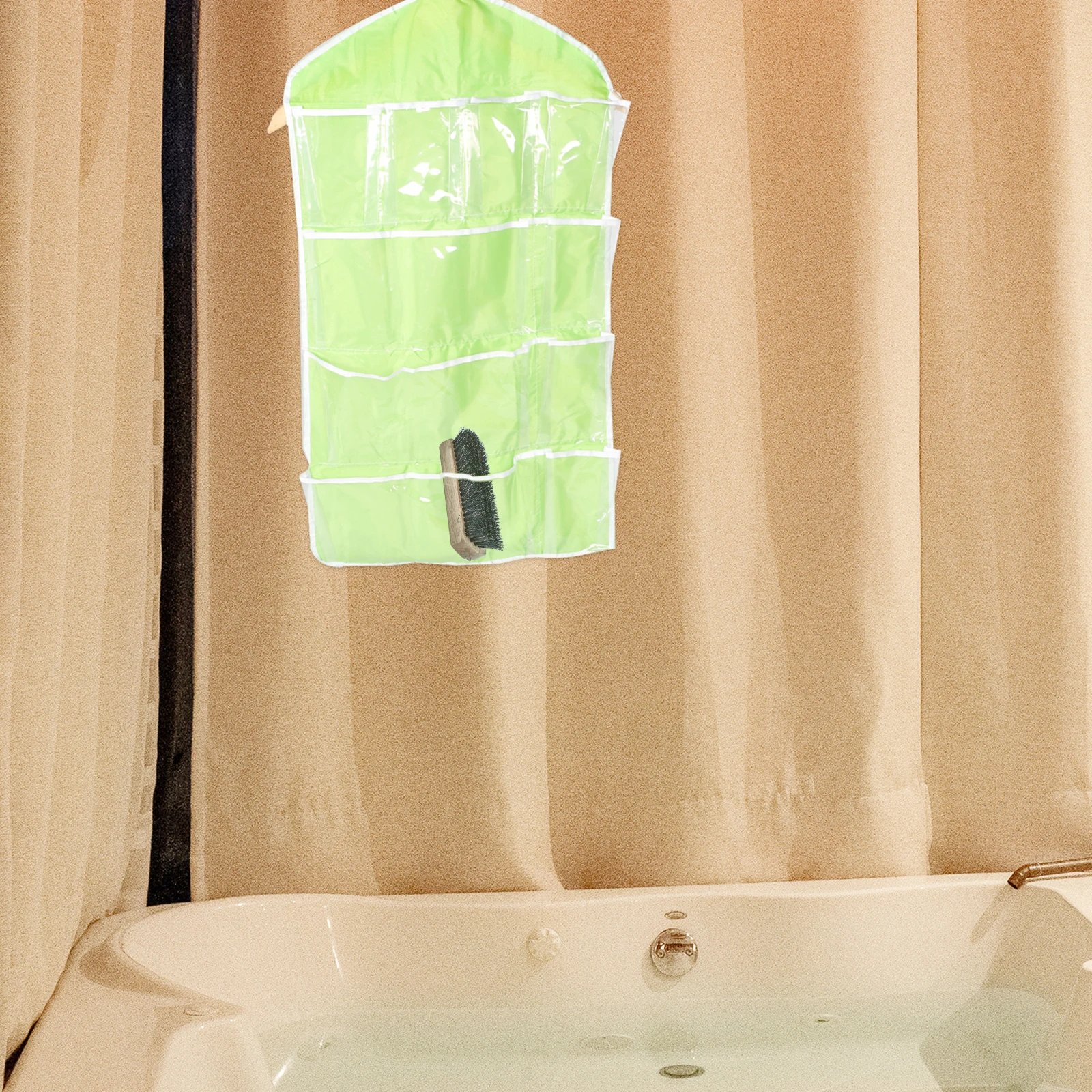 

Clear 10 Grid Hanging Organizer Bag For Underwear Socks Bras Storage Tidy Closet Room Hanging Storage Bag Waterproof