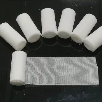 10 teile/los Medizinische Elastische Bandagen Erste Hilfe Notfall Baumwolle Wunde Dressing Pflege Gaze Patches Streifen Heftpflaster