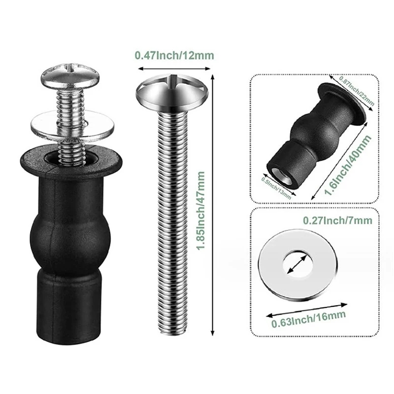 Toilet Seat Screws Nut Cover Lid Top Fixing Blind Hole Fitting Kits Bathroom Accessories Replacement Toilet Seat Screws