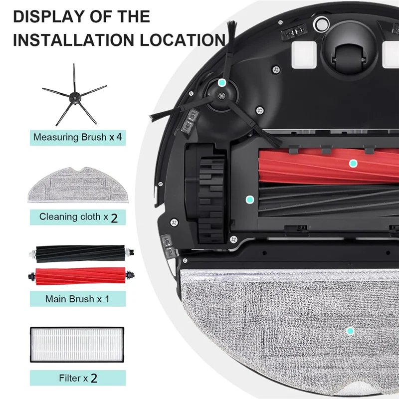 

A03F-For Roborock S8 Pro Ultra S8+ Spare Main Side Brushes Mop Cloths HEPA Filters Dust Bags Replacement Parts Accessories