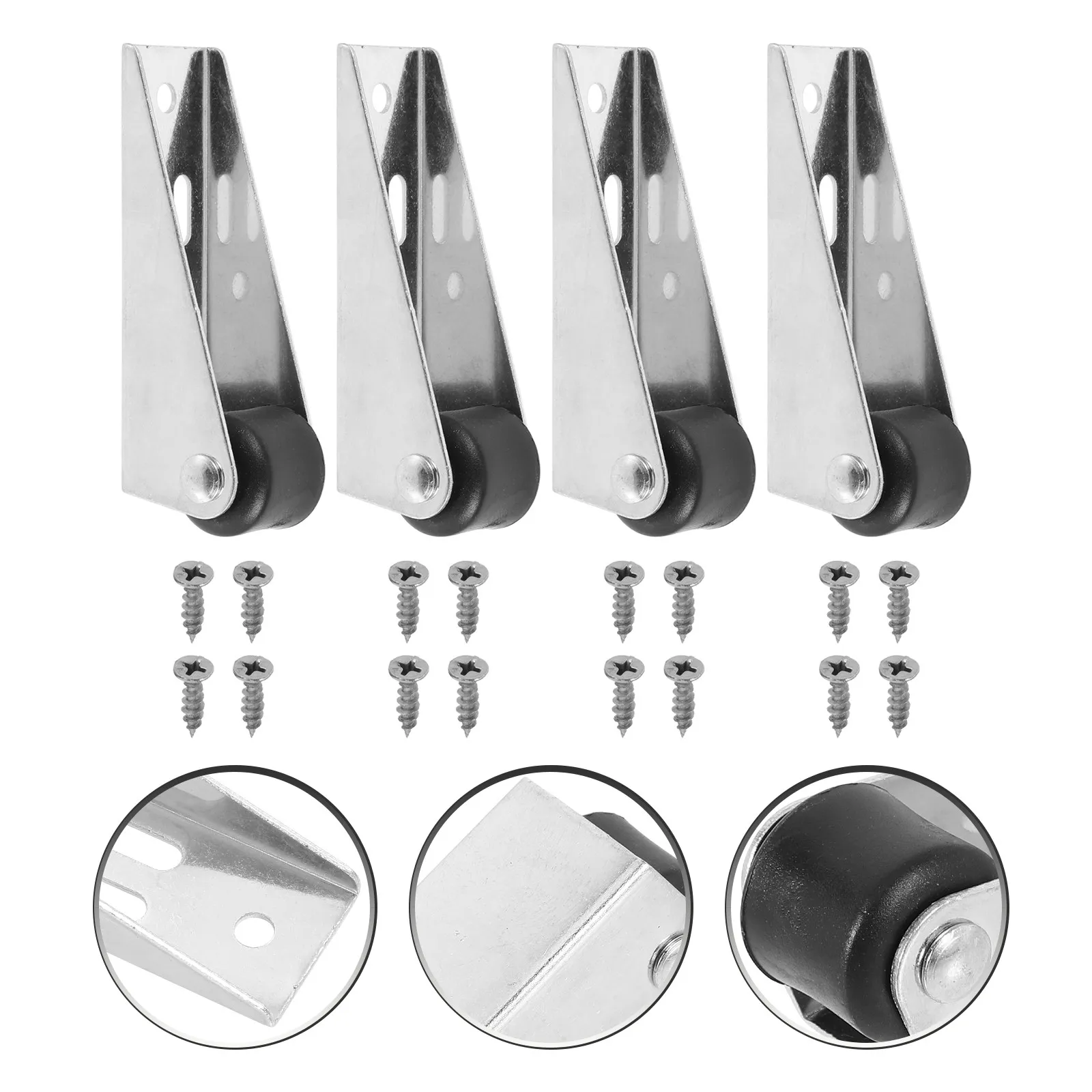 

4Pcs Sliding Door Track Pulley Heavy Duty Quiet Rollers for Cabinet Closet Wardrobe Furniture Vertical Side Panel Wheel