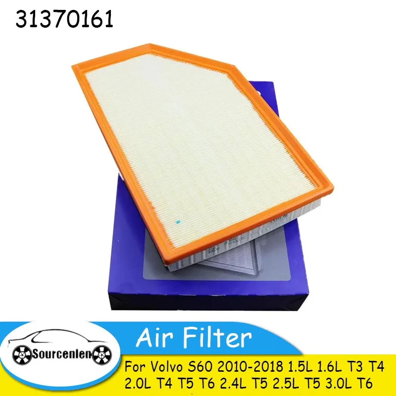 Air Filter for Volvo S60 2010-2018 1.5L 1.6L T3 T4 2.0L T4 T5 T6 2.4L T5 2.5L T5 3.0L T6 OEM 31370161