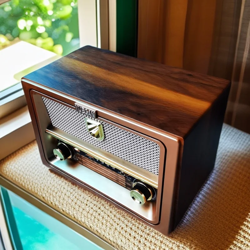 European and American desktop retro nostalgic radio FM medium wave short wave bluetooth speaker card stereo