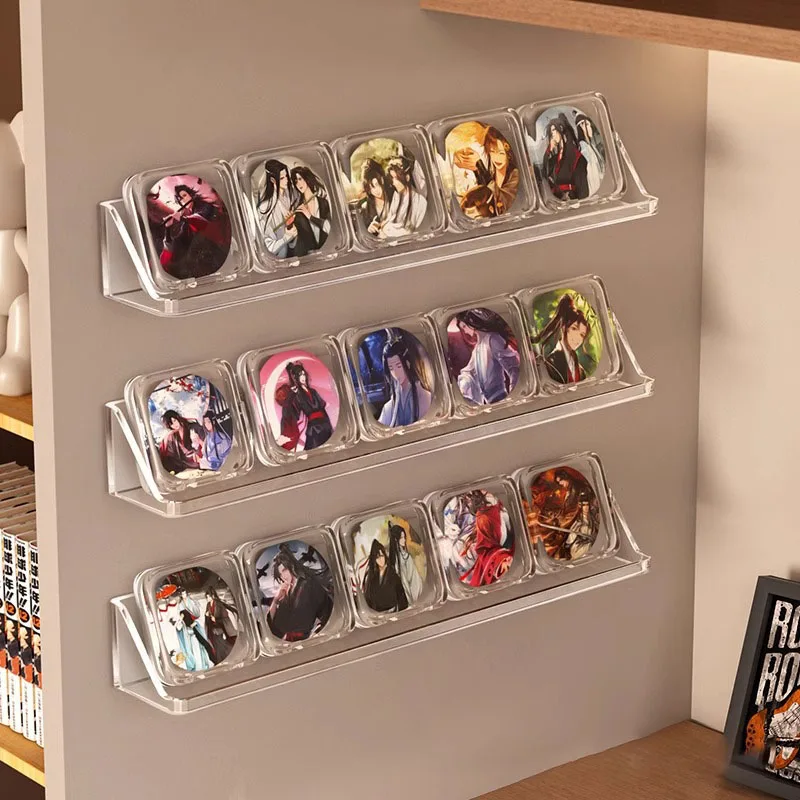 

Wall Mounted Badge Storage Holders Rack Clear Acrylic Trays For Display Badge Display Stands Case Badge Storage Ornament Gifts