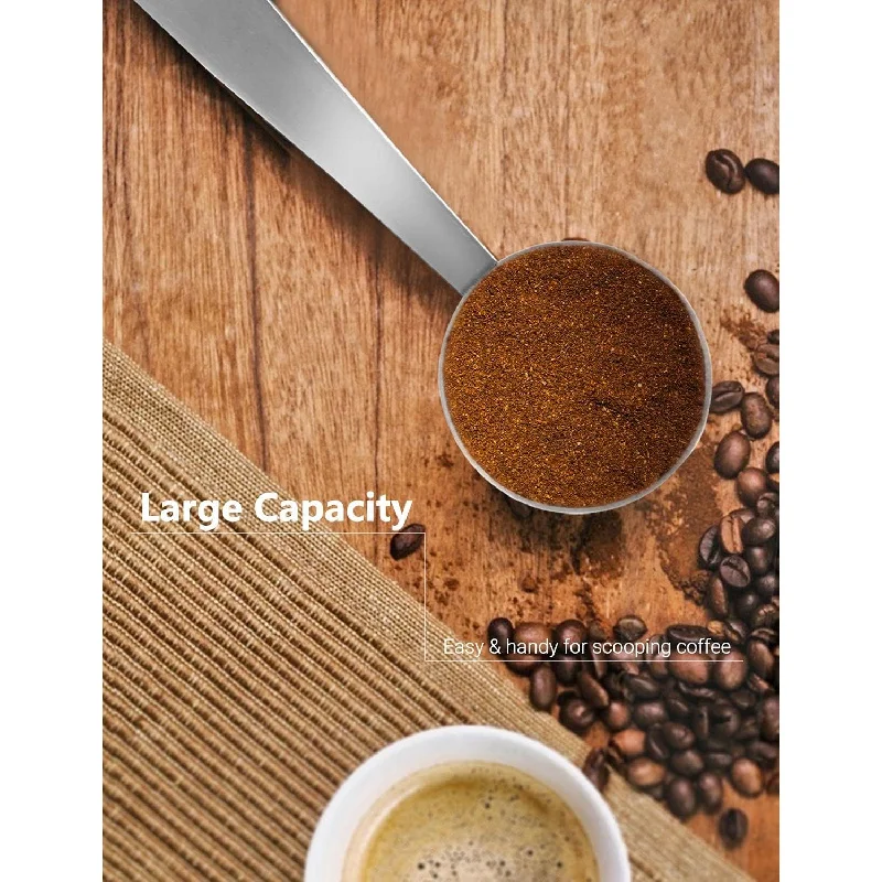 

2-в-1 кофейная ложка двойного назначения из нержавеющей стали, молоток для порошка, многофункциональный кофейный инструмент для измерения и удерживания