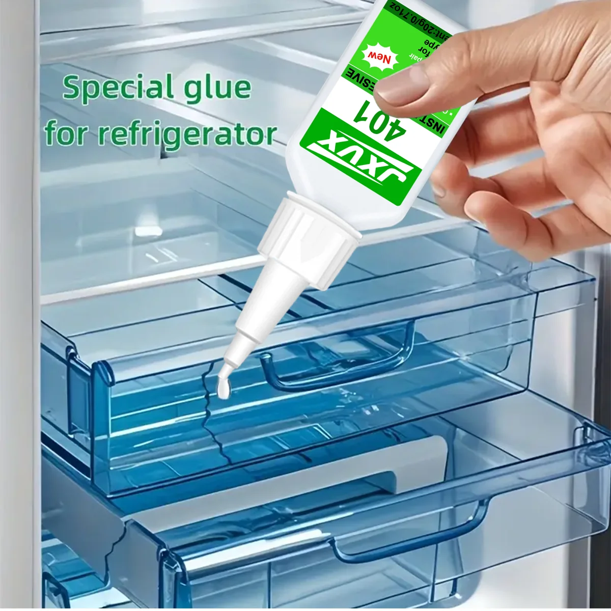 الجديد والمحدث 401 سوبر أكريليك لاصق، 5 ثوان للتجفيف الفوري، ومقاوم للماء، والاستقرار جيد، أداة لاصقة كاملة. ينطبق على الخشب والبلاستيك والسيراميك والمعادن والمطاط وهلم جرا.