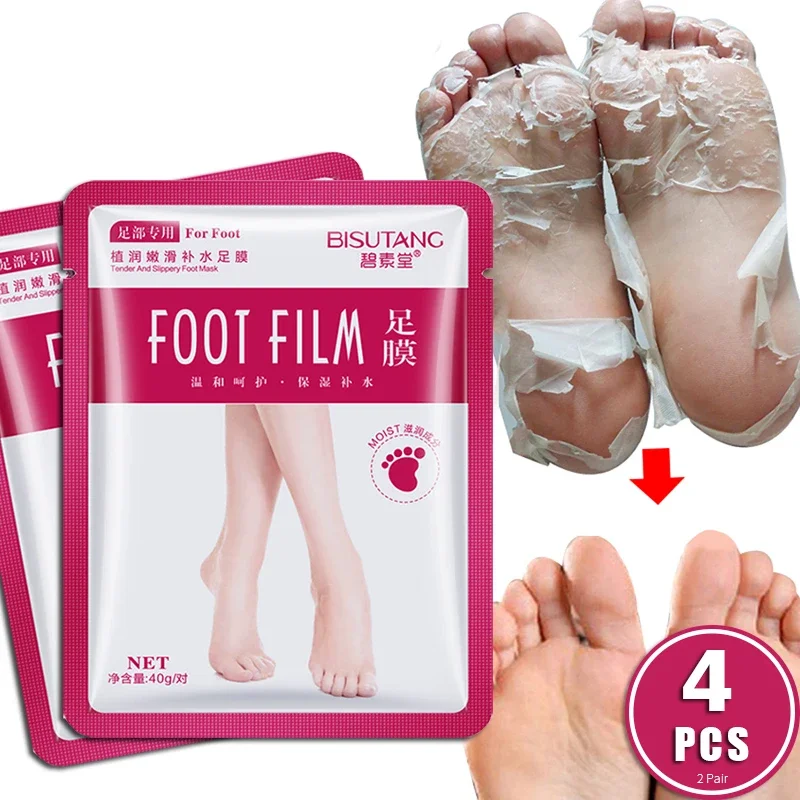 2pairs Exfoliating Foot Mask Pedicure Socks Exfoliation for Foot Peeling Mask Remove Dead Skin Heels Peel Foot Care Products