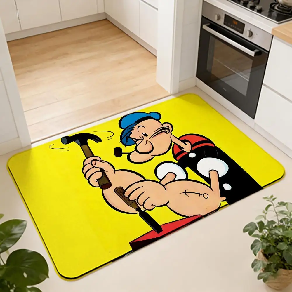 

Коврик для пола ANIME P-Popeye the Sailor, впитывающий влагу, нескользящий, для ванных комнат, туалетов и санузлов