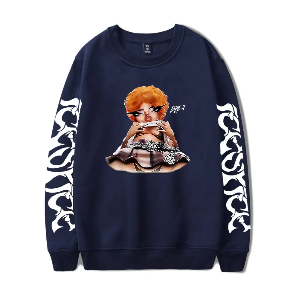 Ice Spice merch munch butterfly sweater album like Merch-suéter sin capucha para hombre y mujer, jerséis de hip hop