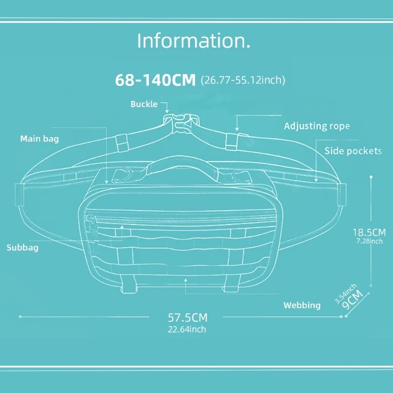 E74B 実用的なウエストパック多機能防水調整されたスリングパック釣り用