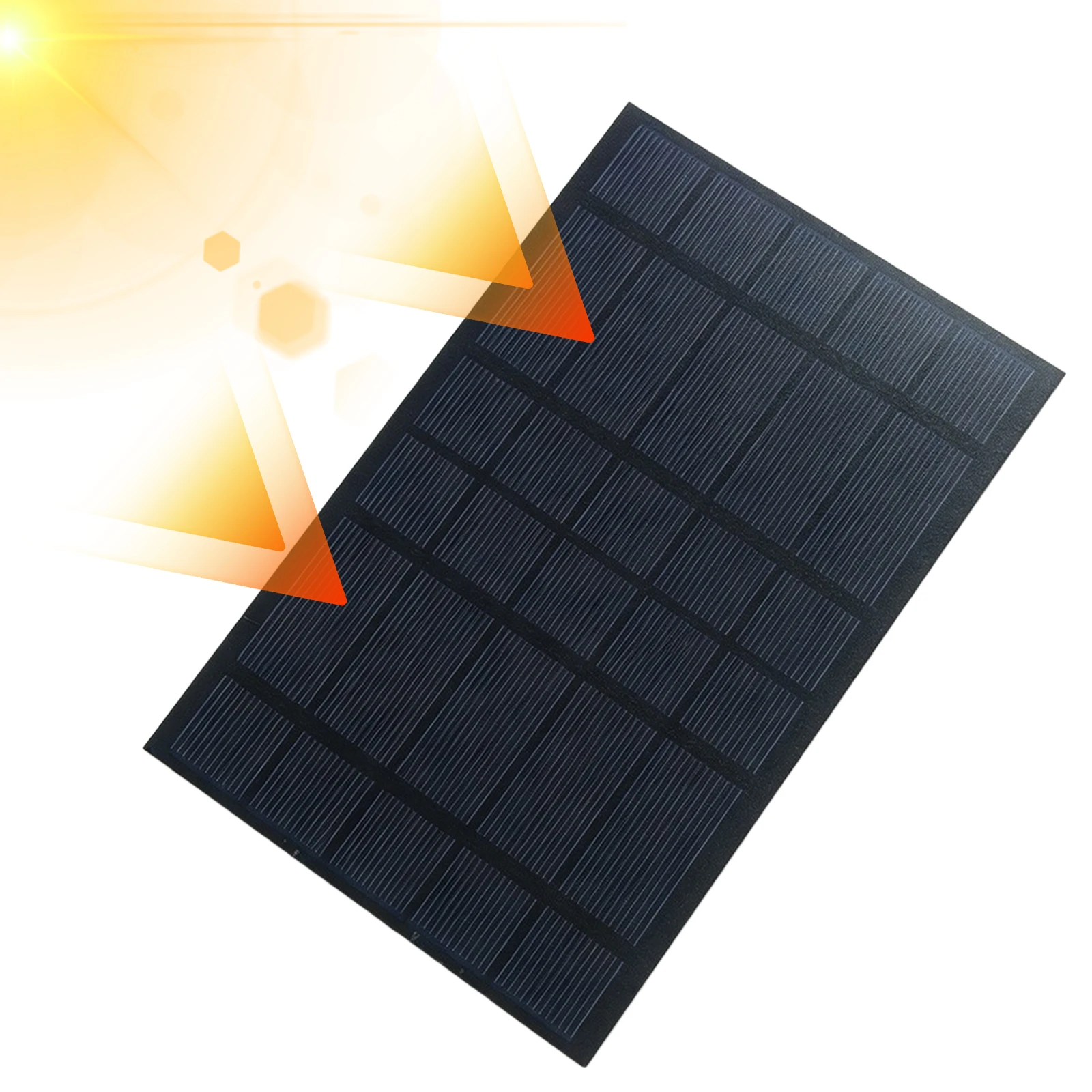 2.5W 5V Portable Solar Charger 3.7V-5V Mini Solar Panel Module Polycrystalline Solar Cells for Camping Hiking Outdoor Adventures