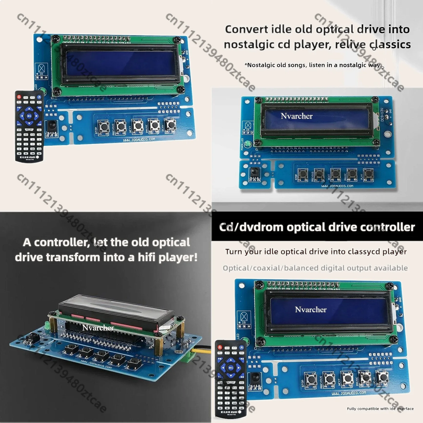 DVD Drive to Player Controller IDE Board Modification Kit for CD Turntable DIY Accessories