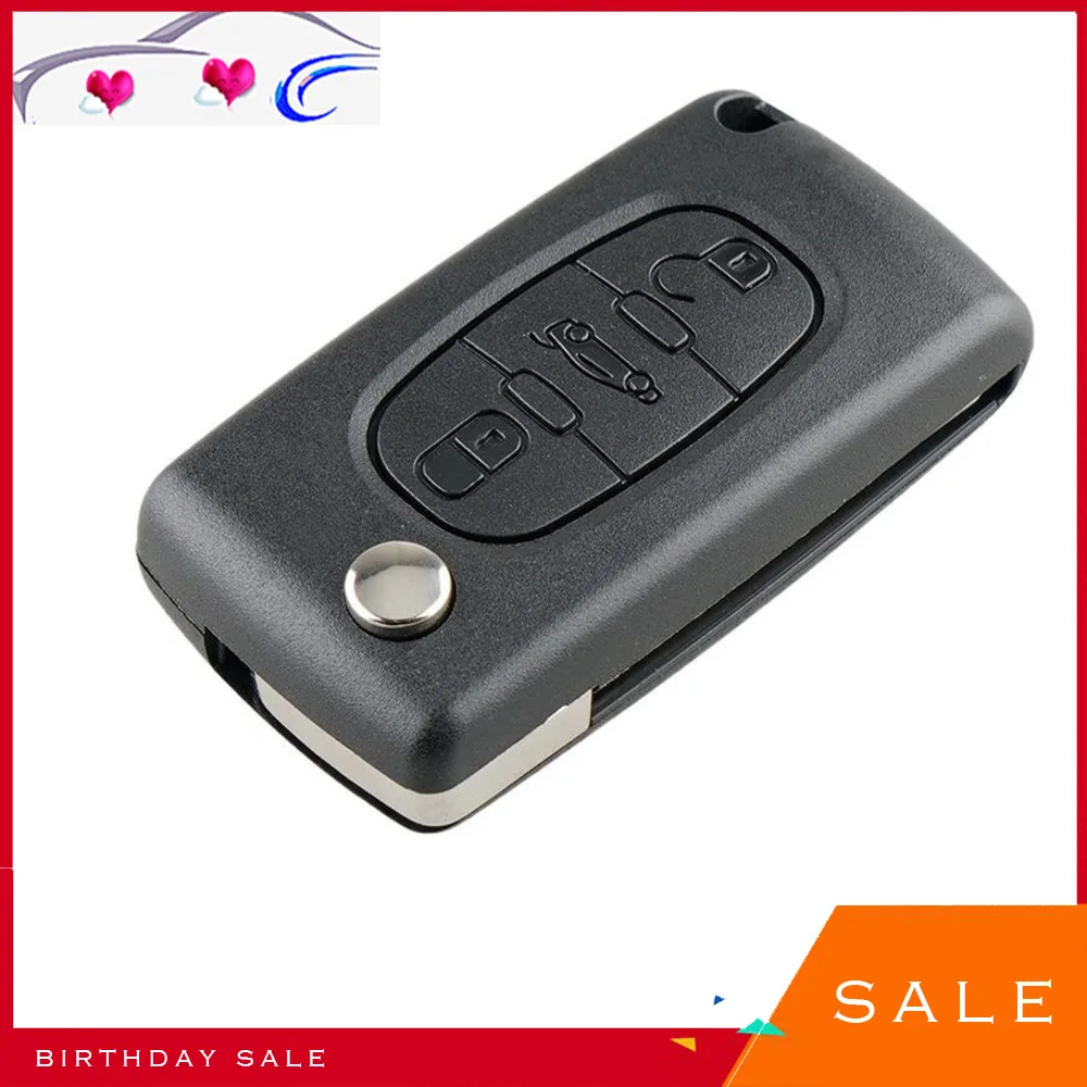 

New Car Key Shell For Peugeot 407 407 307 308 607 Remote Key Case Shell Key Cover 3 Buttons Key Case CE0523 High Quality