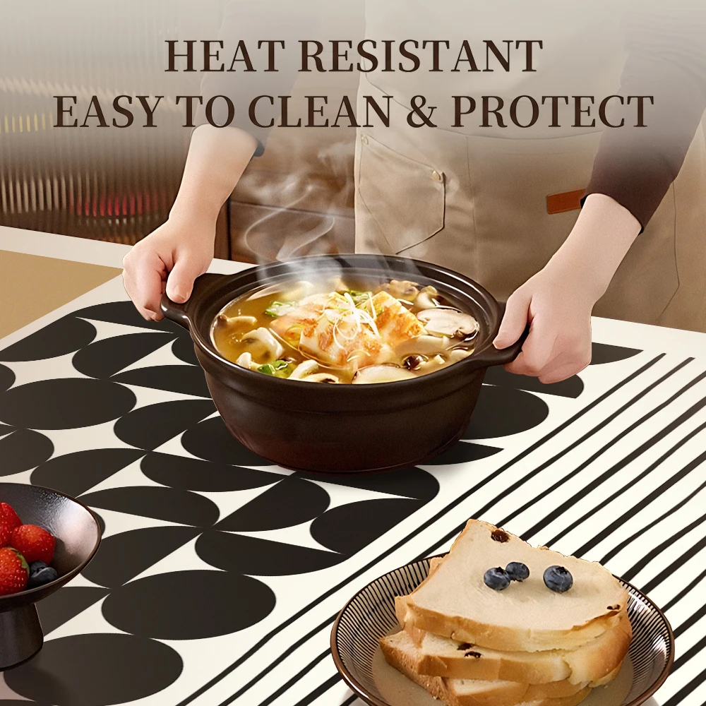 Easy Clean Waterproof Oil-Resistant Table Cloth Table Cover Protector for Dining Room