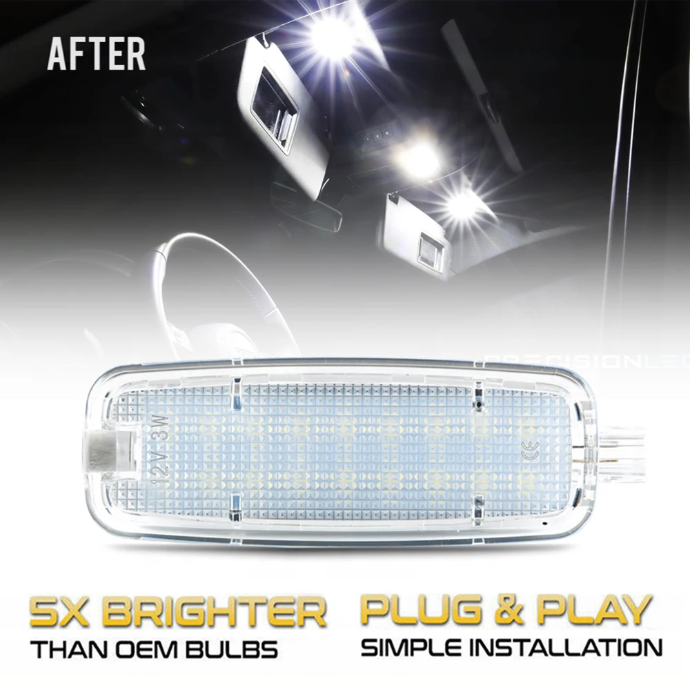 

LED Interior Sun Visor Vanity Mirror Lamp Reading Light For Audi A4 B7 B8 A3 8P 8V A6 C6 C7 TT 8J A5 Q5 A8 S3 S4 A7 S5 RS6 S6 S8