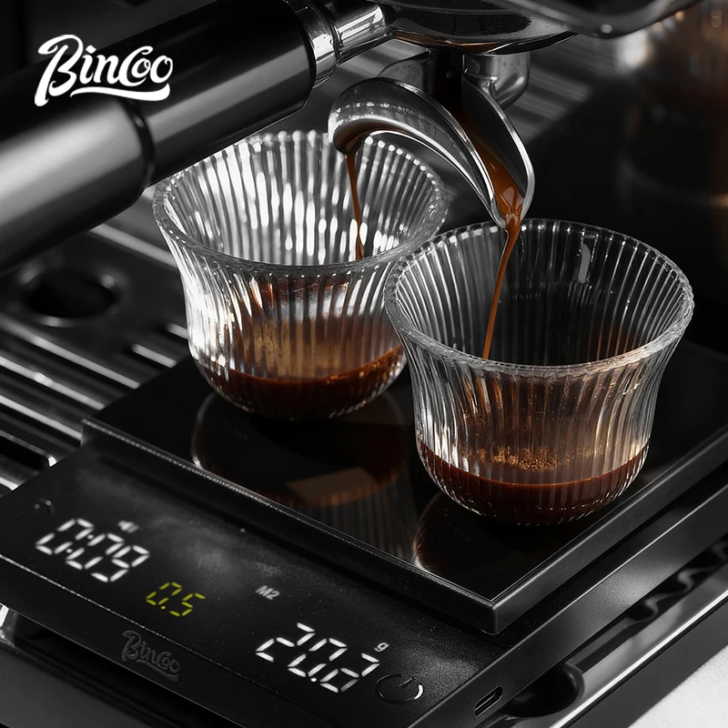 BINCOO Digital Coffee Scale 0.1g Precision with Timer USB Charging Portable Electric Kitchen Weighing Scale for Espresso Drip Co