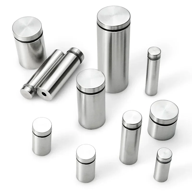 20PCS Glass Fasteners 12mm Stainless Steel Acrylic Advertisement Standoffs Pin Nails Billboard Fixing Screws Hardware Tool