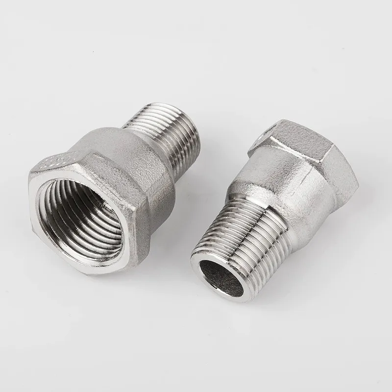 1/8 1/4 3/8 1/2 3/4 1 BSP Female To Male Thread Reducer 304 Stainless Steel Pipe Fitting Connector Adpater