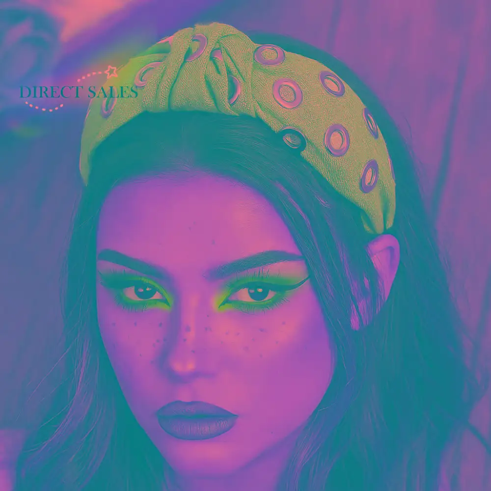 

Головной убор Y2K, джинсовая повязка на голову, широкая металлическая повязка для волос в стиле панк, персонализированная повязка на голову в стиле хип-хоп с полыми глазами, женская повязка на голову