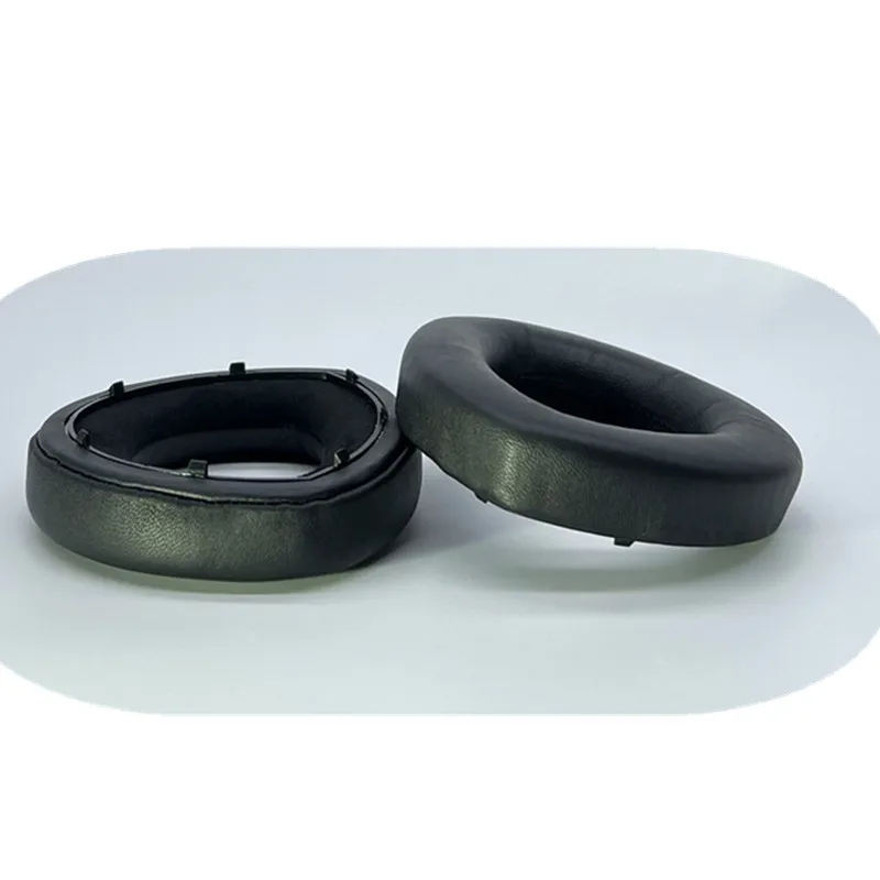 Copriorecchie in pelle di pecora per Sennheiser HD700 sostituzione delle cuffie 1 paio di cuscinetti per le orecchie della fascia auricolare cuscino in schiuma nero