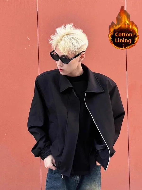 

Bla oulder Pad ort Cotton Jaet Men's Autumn Winter Thiened Warmth Insulation High-End Feelings Cool Cotton Coat