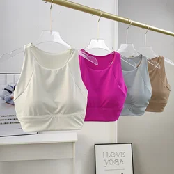 Women's High Impact Sports Bra Fitness Vest Shockproof Push-up Pad Breathable Yoga Bra Running Vest Underwear Pilates Top