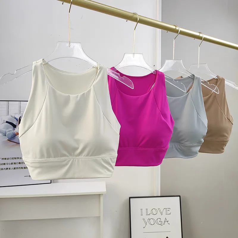 Women's Yoga Bra Fitness Gym Bra Push-up Pad Sports Vest Breathable Yoga Underwear Running Vest High-end Sports Bra