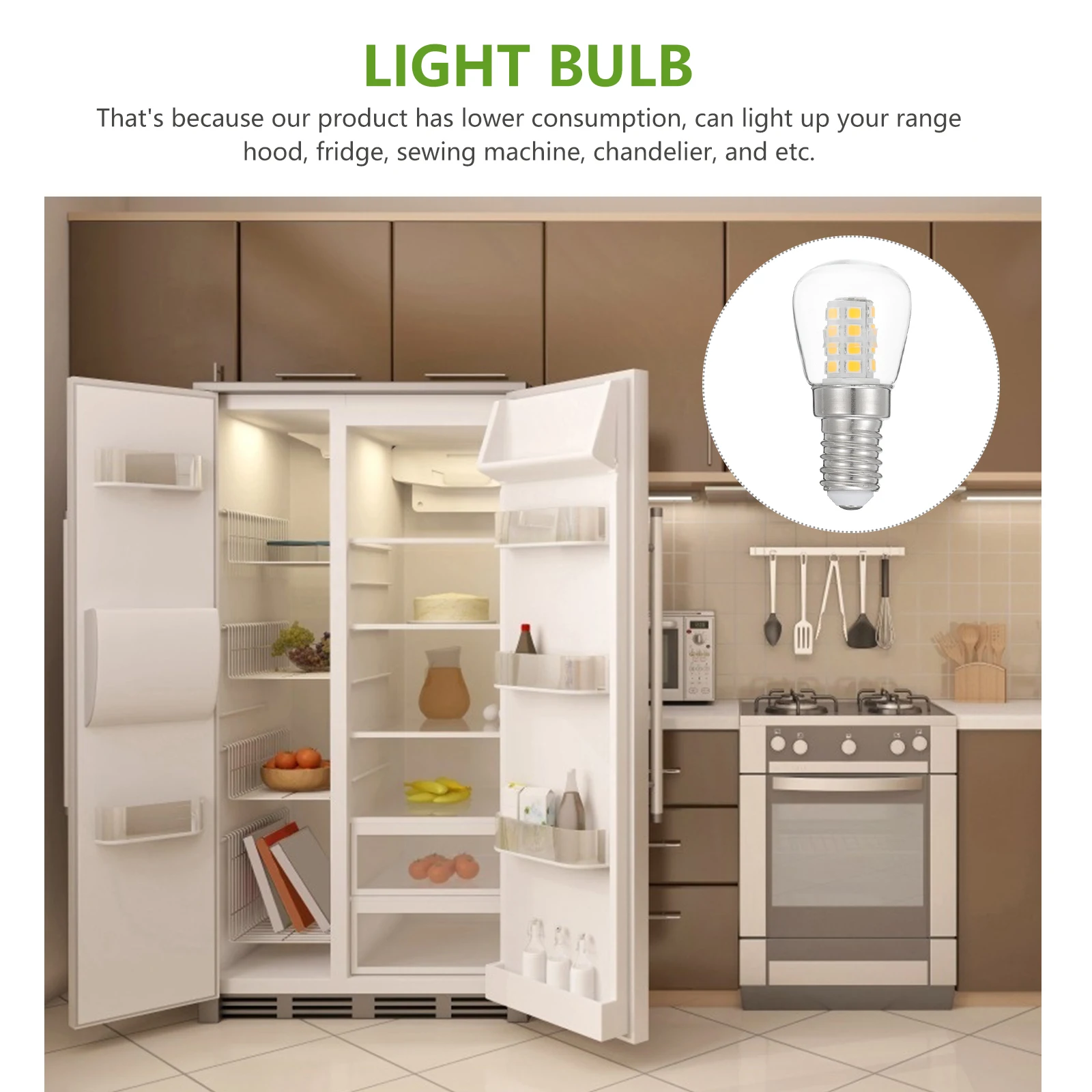 

4 -saving Light Bulb Set Appliance Refrigerator Replacement Refridgerator LED Glass