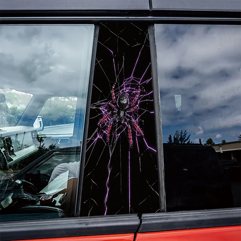 

2 штуки защитной пленки для автомобильных B-стойок Orb-weaver Spider, глянцевый материал.