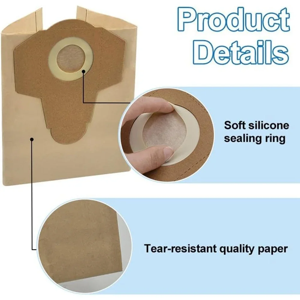 

A67Z Dust Bags For 20L Wet And Dry Vacuum Cleaner Models- TC-VC 1812S 1812/1S 18/15, TE-VC 18/10, BT-VC 1250S