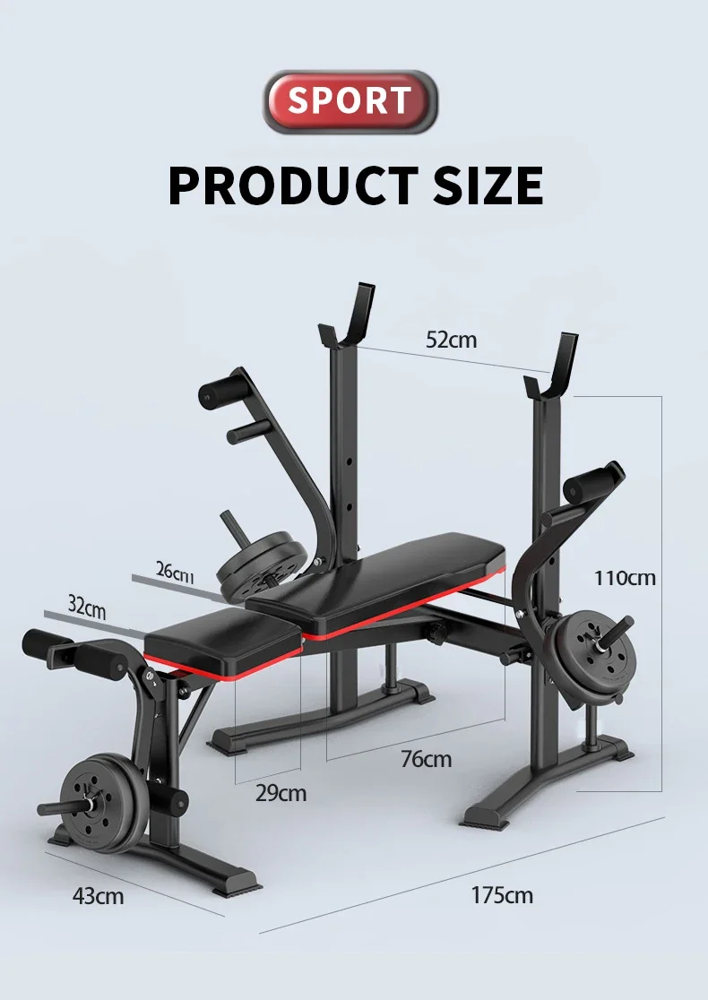 Folding Sit Up adjustable squat dumbbell Bench Bodybuilding Plate Exercise Bench Abdominal Exercise with bench press