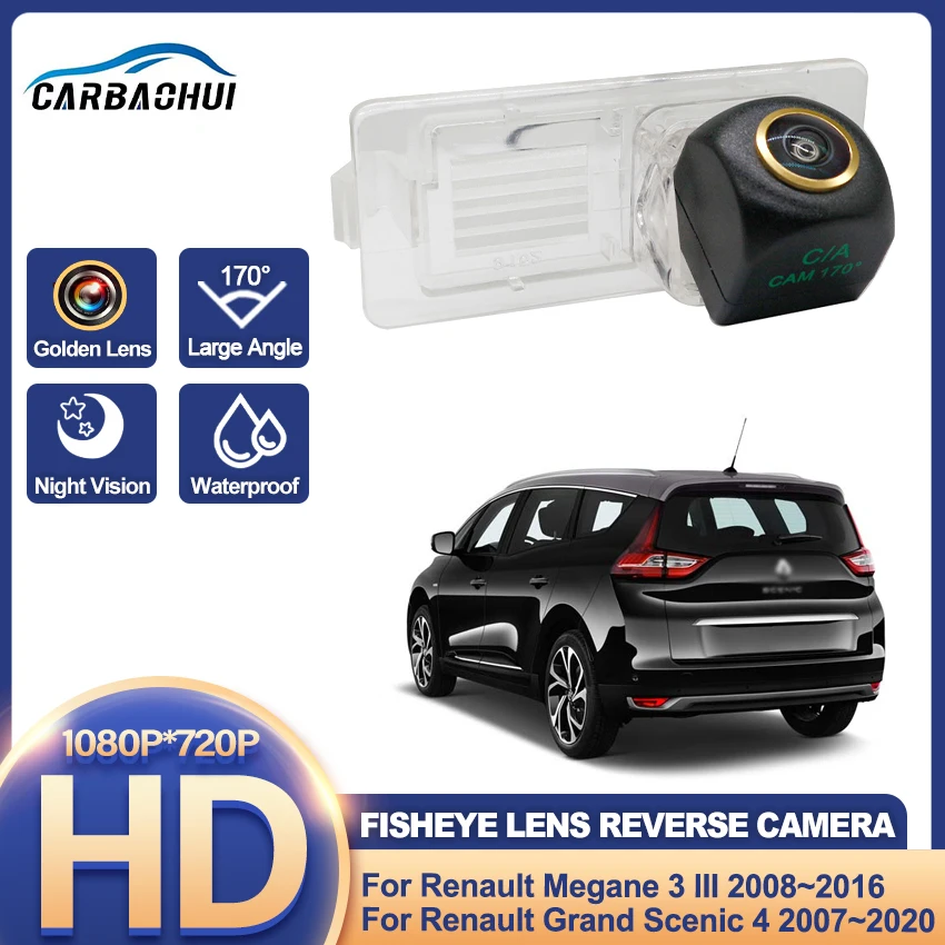 HD Rear Camera For Renault Megane 3 III Grand Scenic 4 2007~2020 Golden Night vision Waterproof Backup Parking Reversing Camera