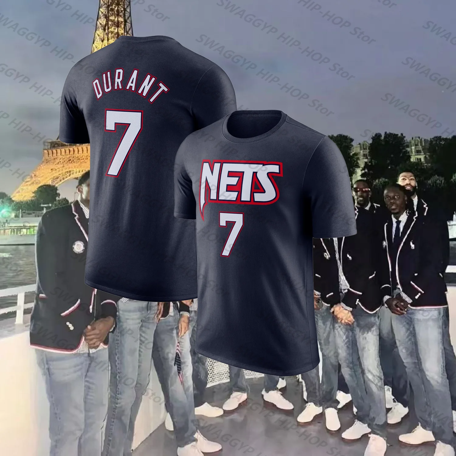 

K. Дюрант баскетбольный NBA Бруклин Нетс CEPlayer мужские спортивные летние с коротким рукавом-темно-синий #7 классические винтажные топы унисекс для детей/взрослых